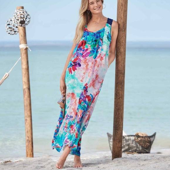 🆕🌿SUNDANCE FLORAL WATERCOLOR DRESS🌿 - Picture 2 of 5